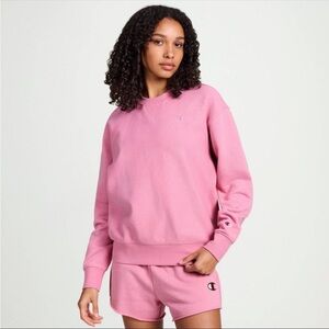 Champion Women’s fleece crewneck pullover sweatshirt Blush Pink - Small NWT